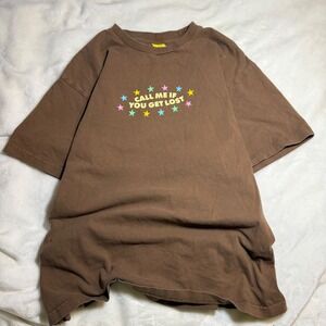 GOLF WANG CALL ME IF YOU GET LOST Permanent License of Travel T Shirt Brown XL